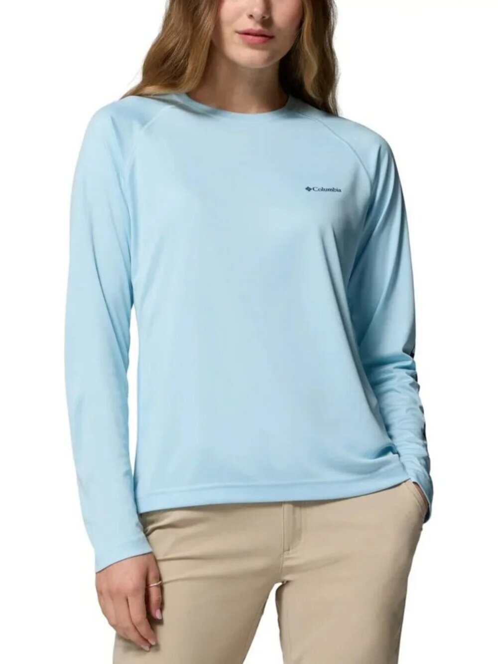 Columbia Women's Long Sleeve Sun Tee, Spring Blue